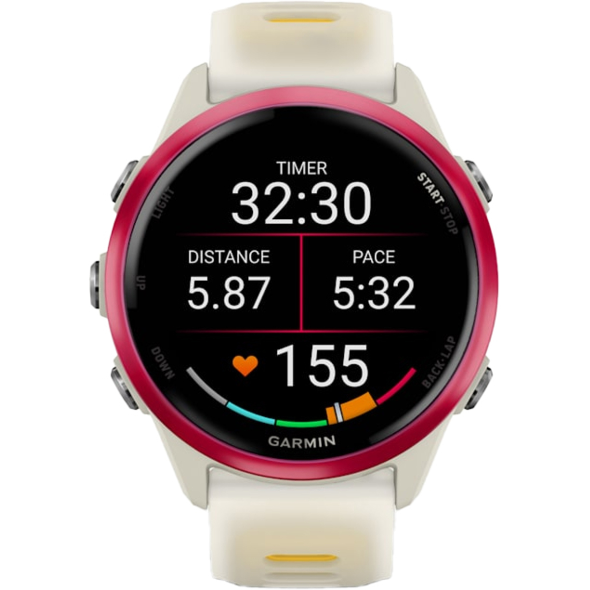 Умные часы Garmin Forerunner 570 42mm (Цвет: Bone Raspberry Mango)