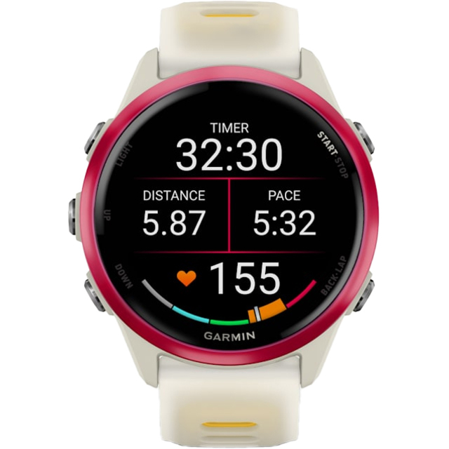 Умные часы Garmin Forerunner 570 42mm (Цвет: Bone Raspberry Mango)