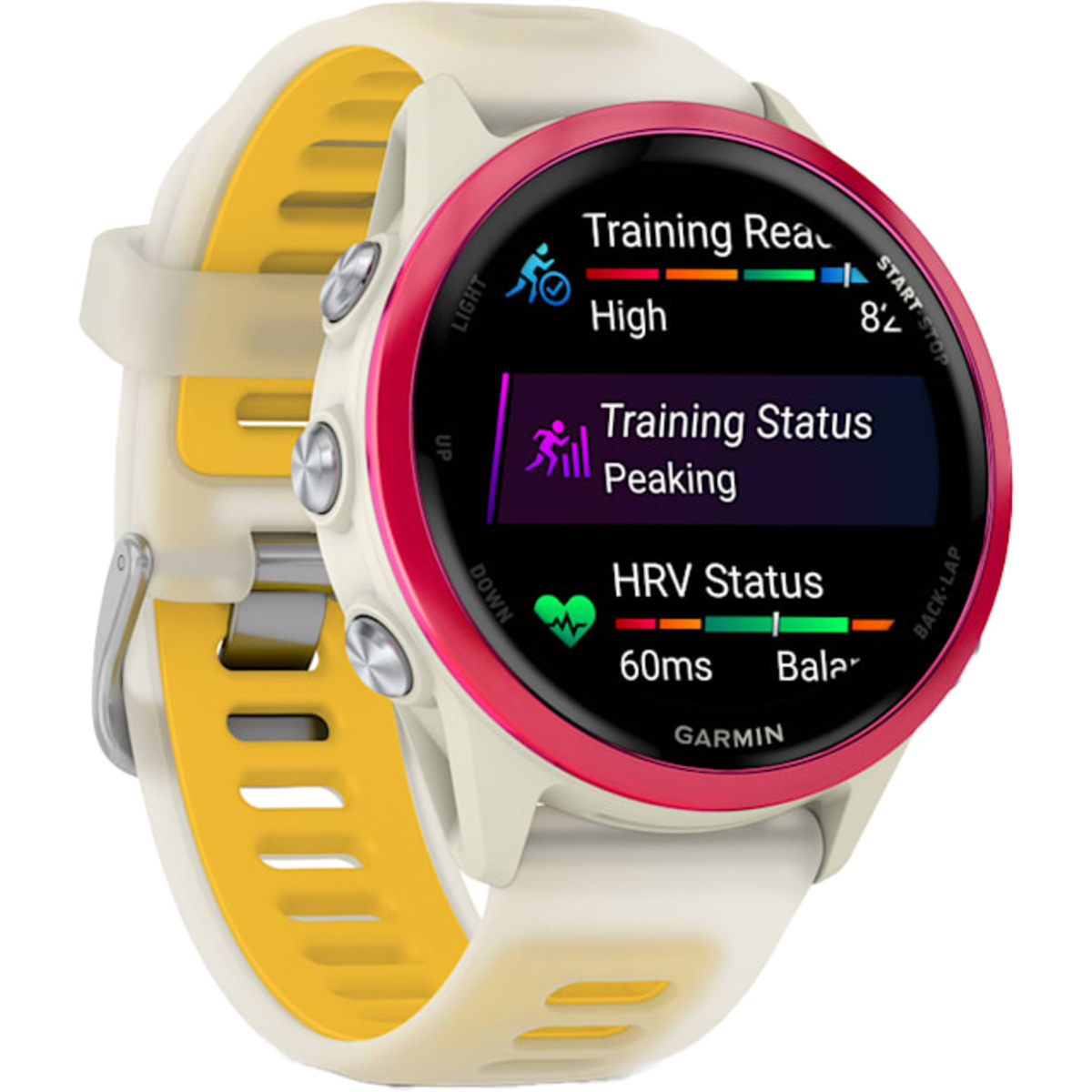 Умные часы Garmin Forerunner 570 42mm (Цвет: Bone Raspberry Mango)