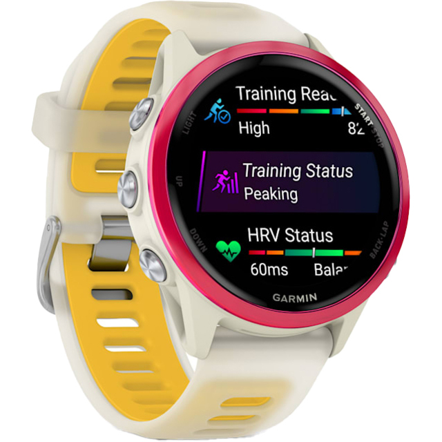 Умные часы Garmin Forerunner 570 42mm (Цвет: Bone Raspberry Mango)