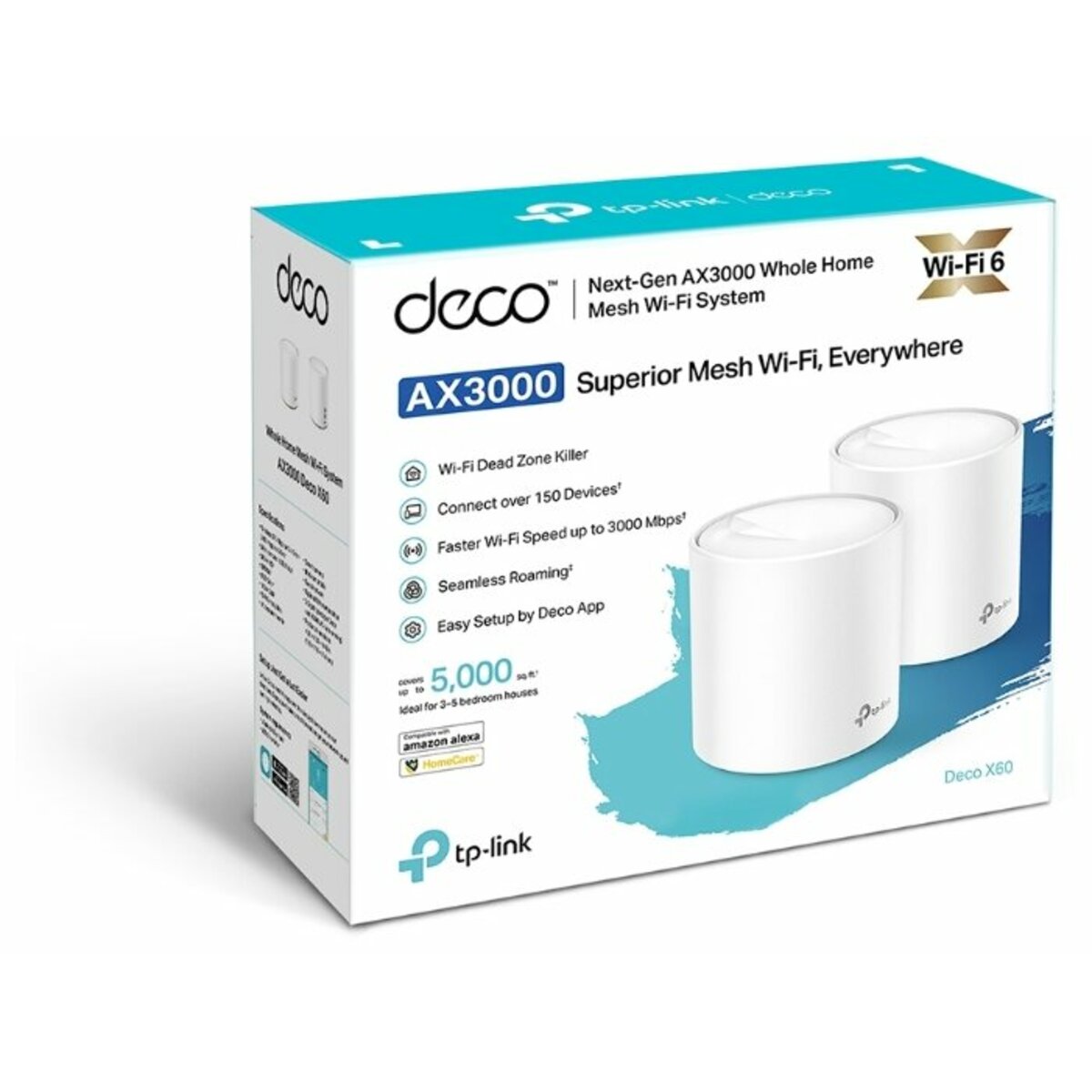 Бесшовный Mesh роутер TP-Link Deco X60(2-Pack)