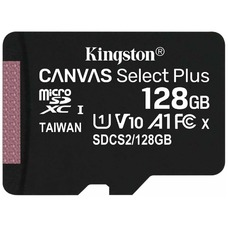 Карта памяти Kingston Canvas Select Plus 128Gb microSDXC UHS-I U1 (Цвет: Black)