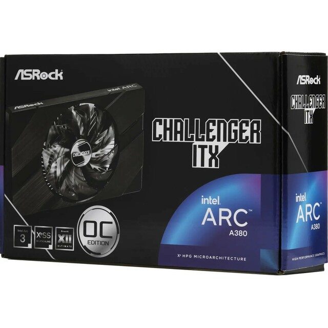 Видеокарта ASRock Arc A380 Challenger ITX 6Gb OC (A380 CLI 6GO)