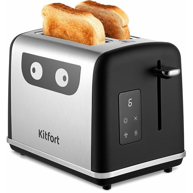 Тостер Kitfort КТ-6221 (Цвет: Inox / Black)