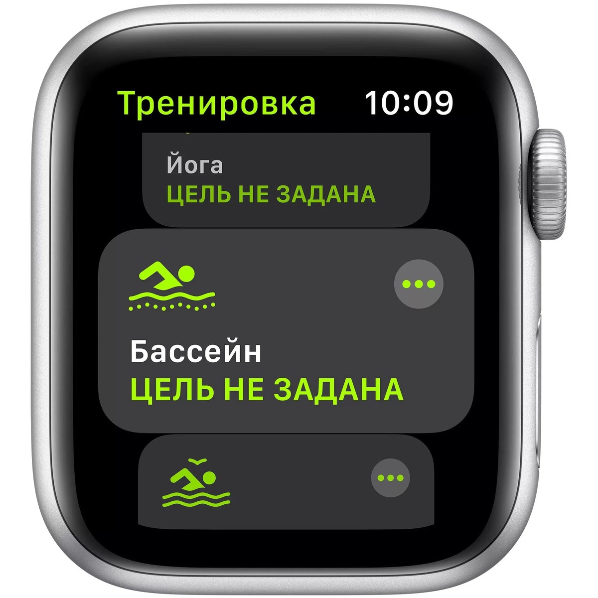 Умные часы Apple Watch SE (2022) 44mm Aluminum Case with Sport Band S / M (Цвет: Silver / White)