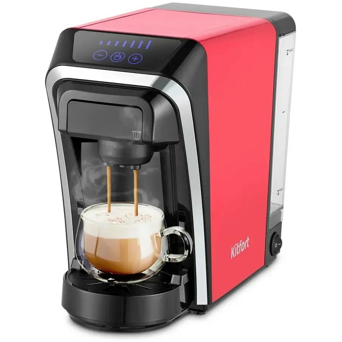 Кофемашина Kitfort КТ-7227 (Цвет: Red / Black)