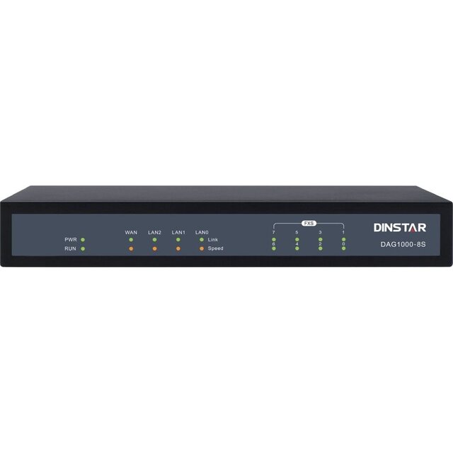 Шлюз IP Dinstar DAG1000-8S, черный