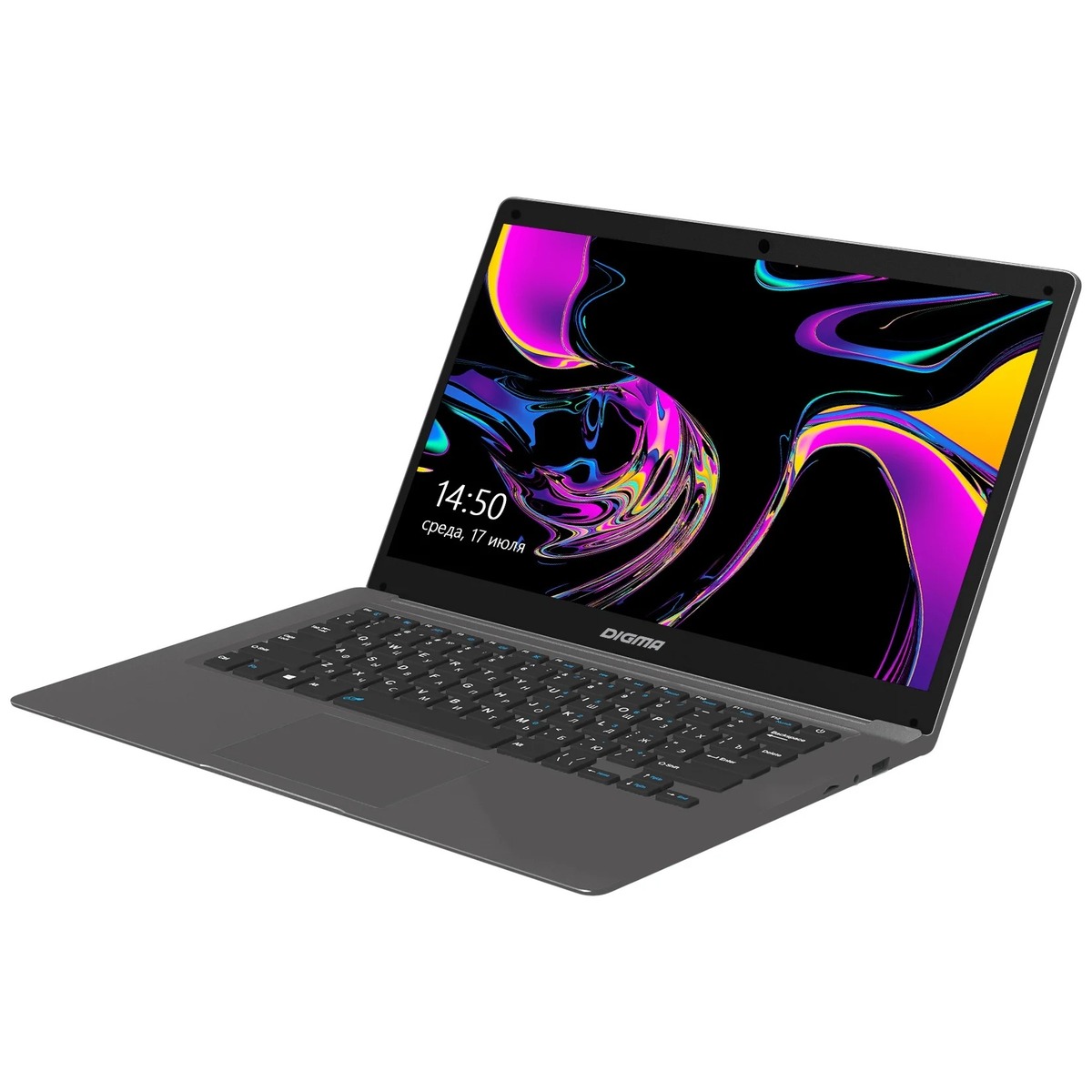 Ноутбук Digma EVE 14 C411 Celeron N3350 / 4Gb / SSD128Gb / Intel HD Graphics 500 / 14.1 / IPS / FHD (1920x1080) / Windows 10 Home Single Language 64 / dk.grey / WiFi / BT / Cam / 5000mAh