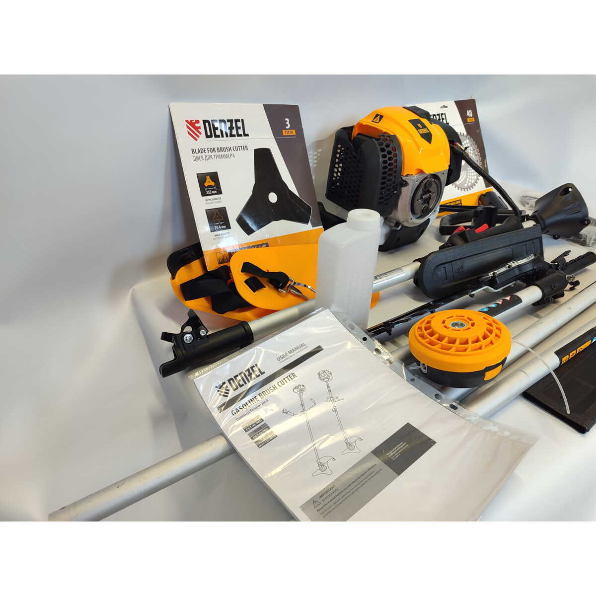 Триммер бензиновый Denzel DGT-52S-MAX (Цвет: Yellow/Black)