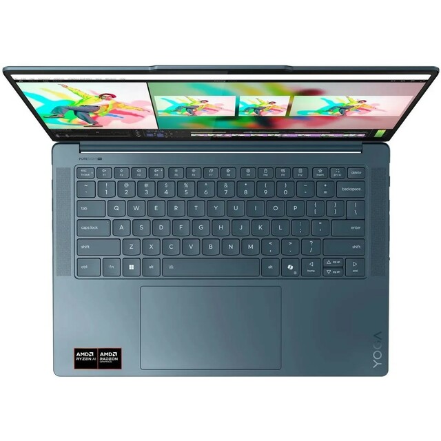 Ноутбук Lenovo Yoga Pro 7 14ASP10 (Ryzen AI 9 365 2Ghz/32Gb LPDDR5x/SSD1Tb/AMD Radeon 880M/14.5 /noOS/turquoise) (83LX000RRK)