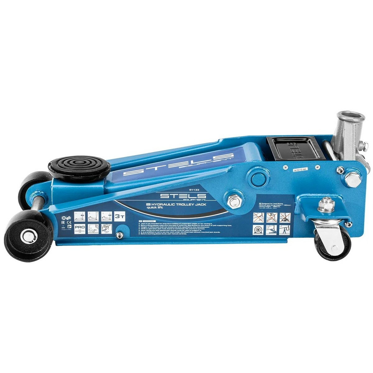 Домкрат гидравлический подкатной Stels Equpment 51133 (Цвет: Blue)