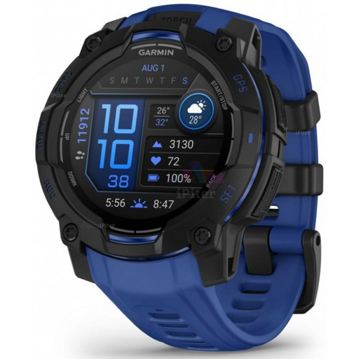 Умные часы Garmin Instinct 3 45mm Amoled (Цвет: Bolt Blue / Black) (010-0293)