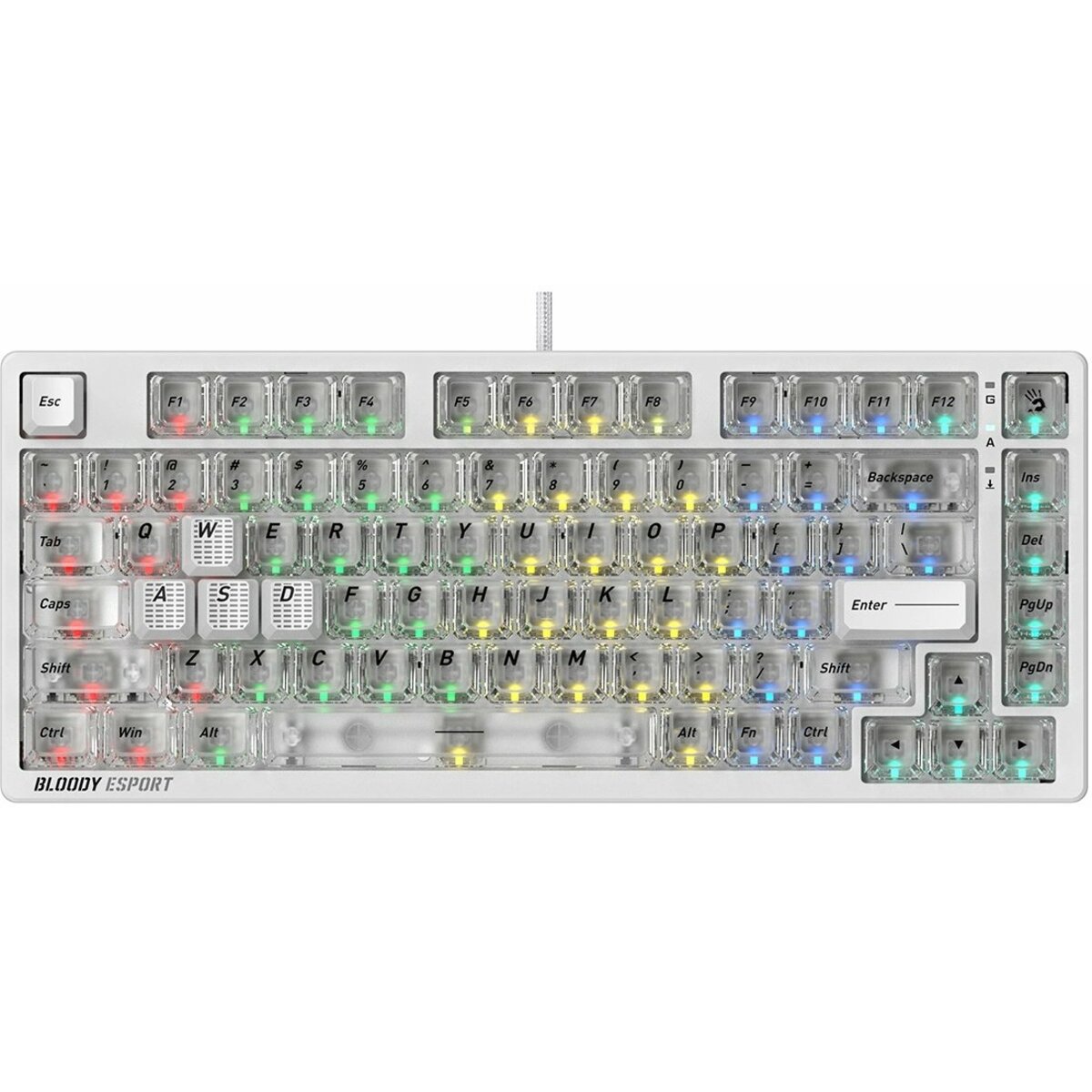 Клавиатура A4Tech MS76 механическая, белый 