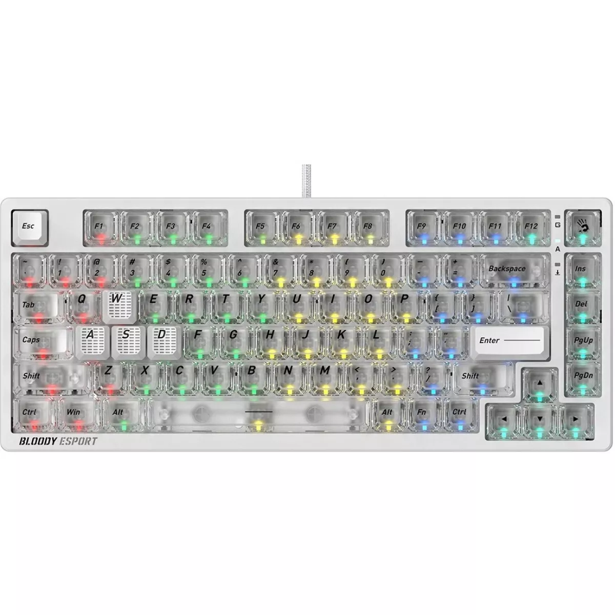 Клавиатура A4Tech MS76 механическая, белый 