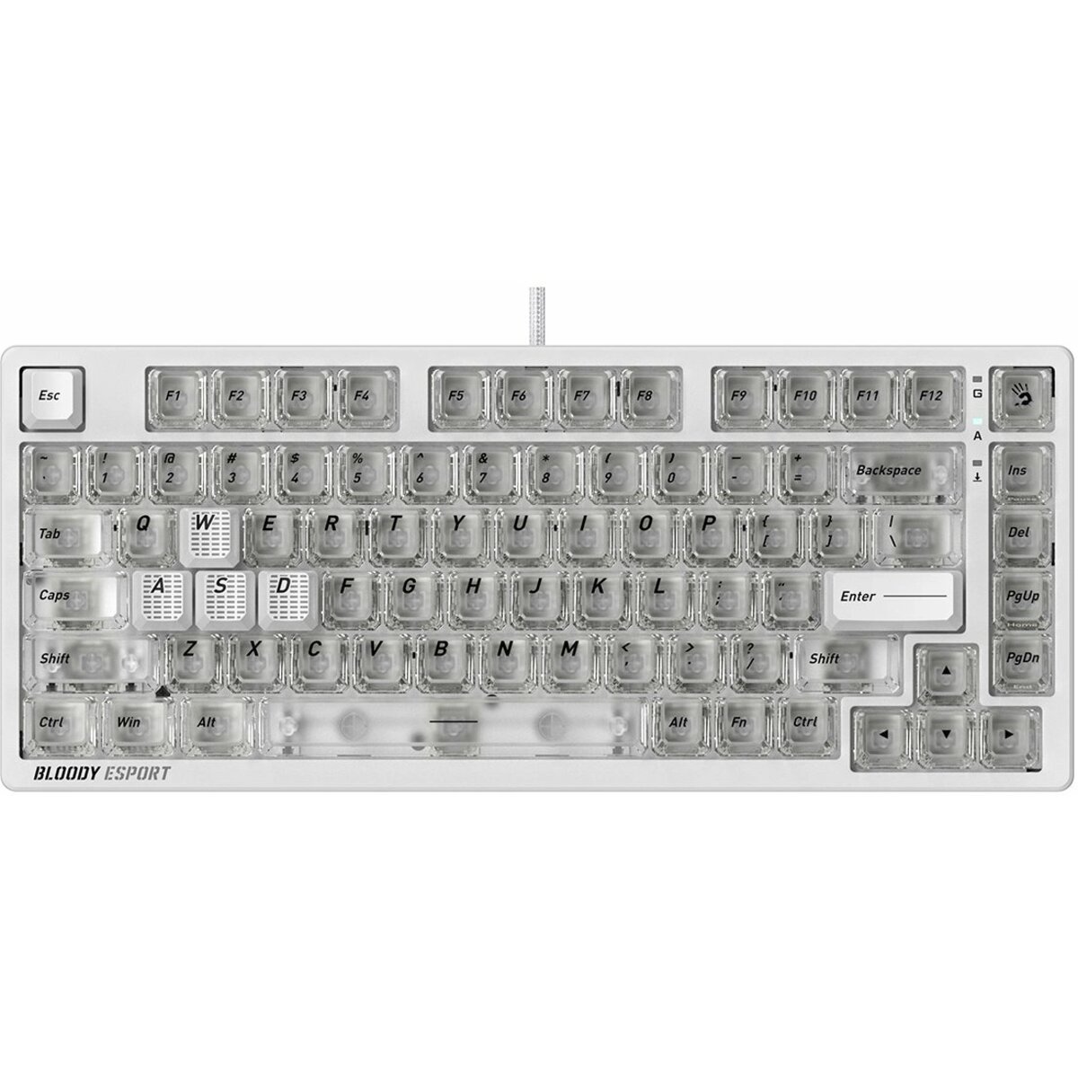 Клавиатура A4Tech MS76 механическая, белый 