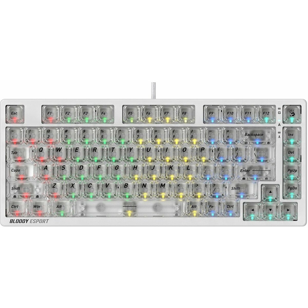 Клавиатура A4Tech MS76 механическая, белый 