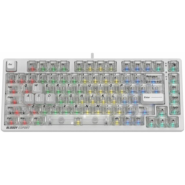 Клавиатура A4Tech MS76 механическая, белый 