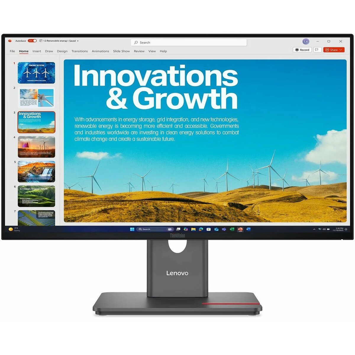 Монитор Lenovo 24" P24QD-40, черный 