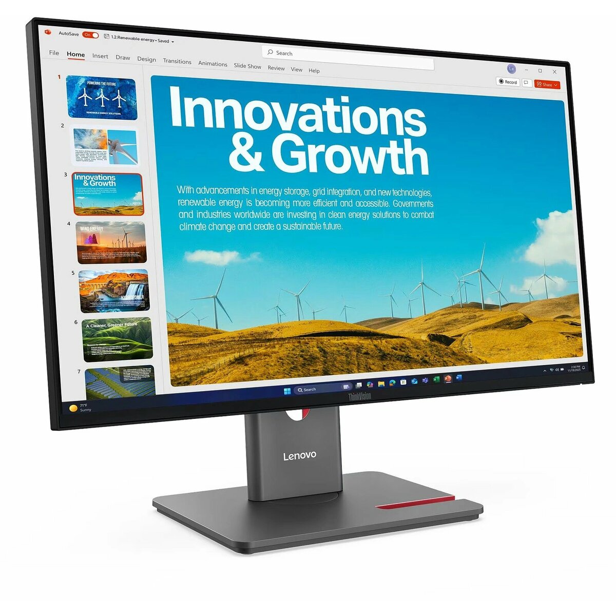 Монитор Lenovo 24" P24QD-40, черный 
