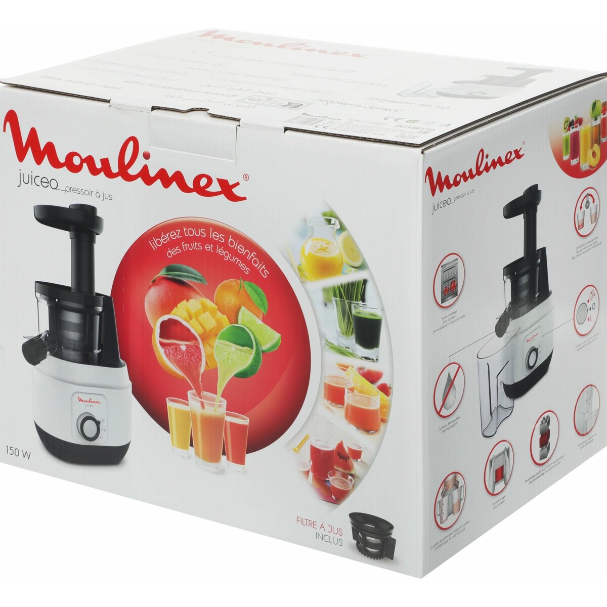 Соковыжималка шнековая Moulinex ZU150110 (Цвет: White / Black)