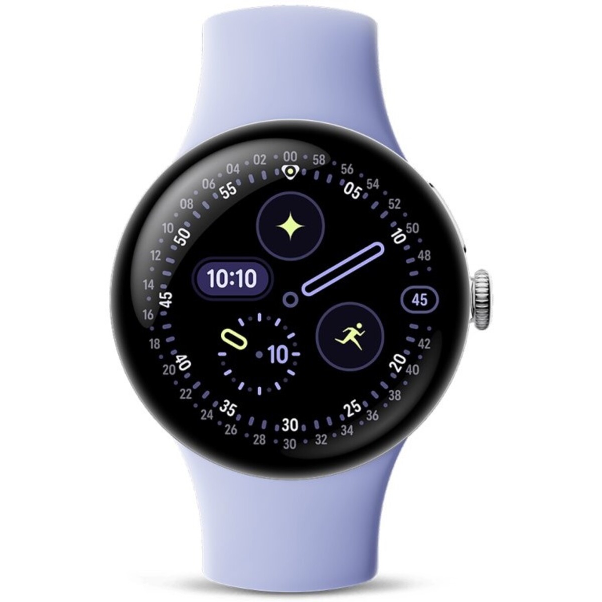 Умные часы Google Pixel Watch 4 41mm (Цвет: Polished Silver / Iris)