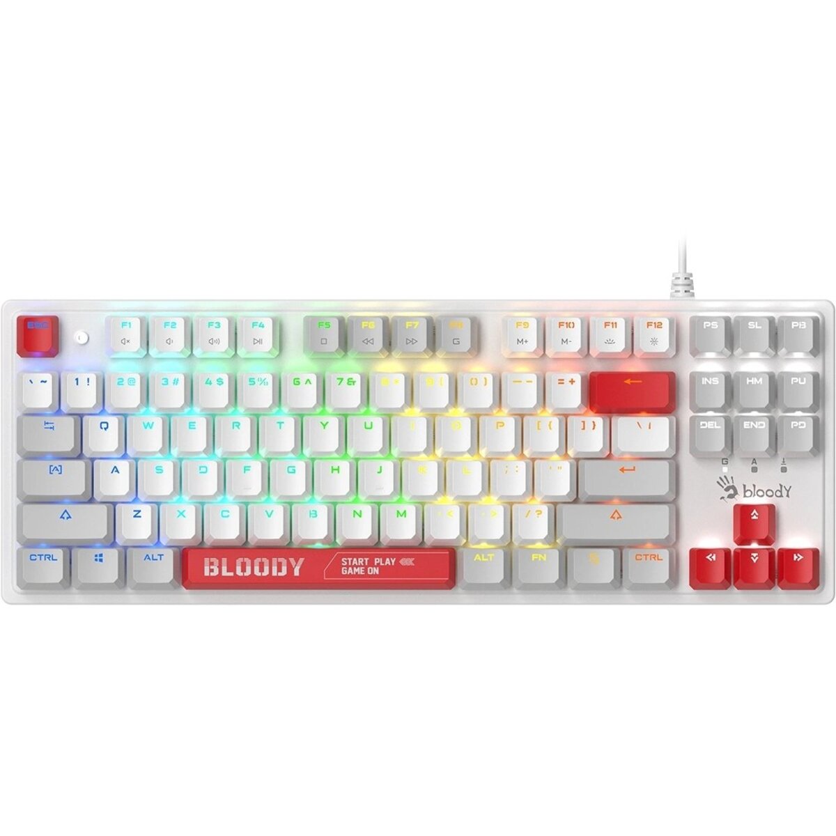 Клавиатура A4Tech S310N механическая (Цвет: White / Red) 