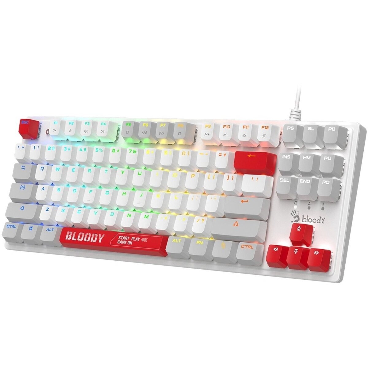 Клавиатура A4Tech S310N механическая (Цвет: White / Red) 