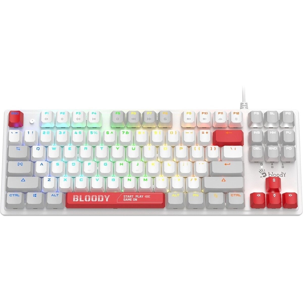 Клавиатура A4Tech S310N механическая (Цвет: White / Red) 