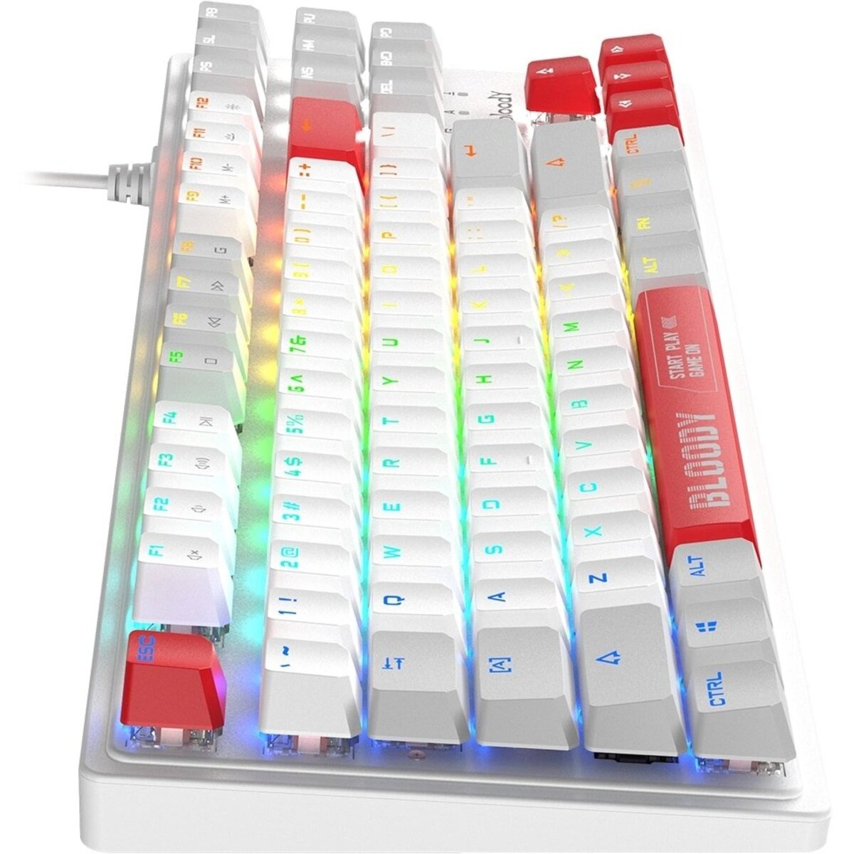 Клавиатура A4Tech S310N механическая (Цвет: White / Red) 