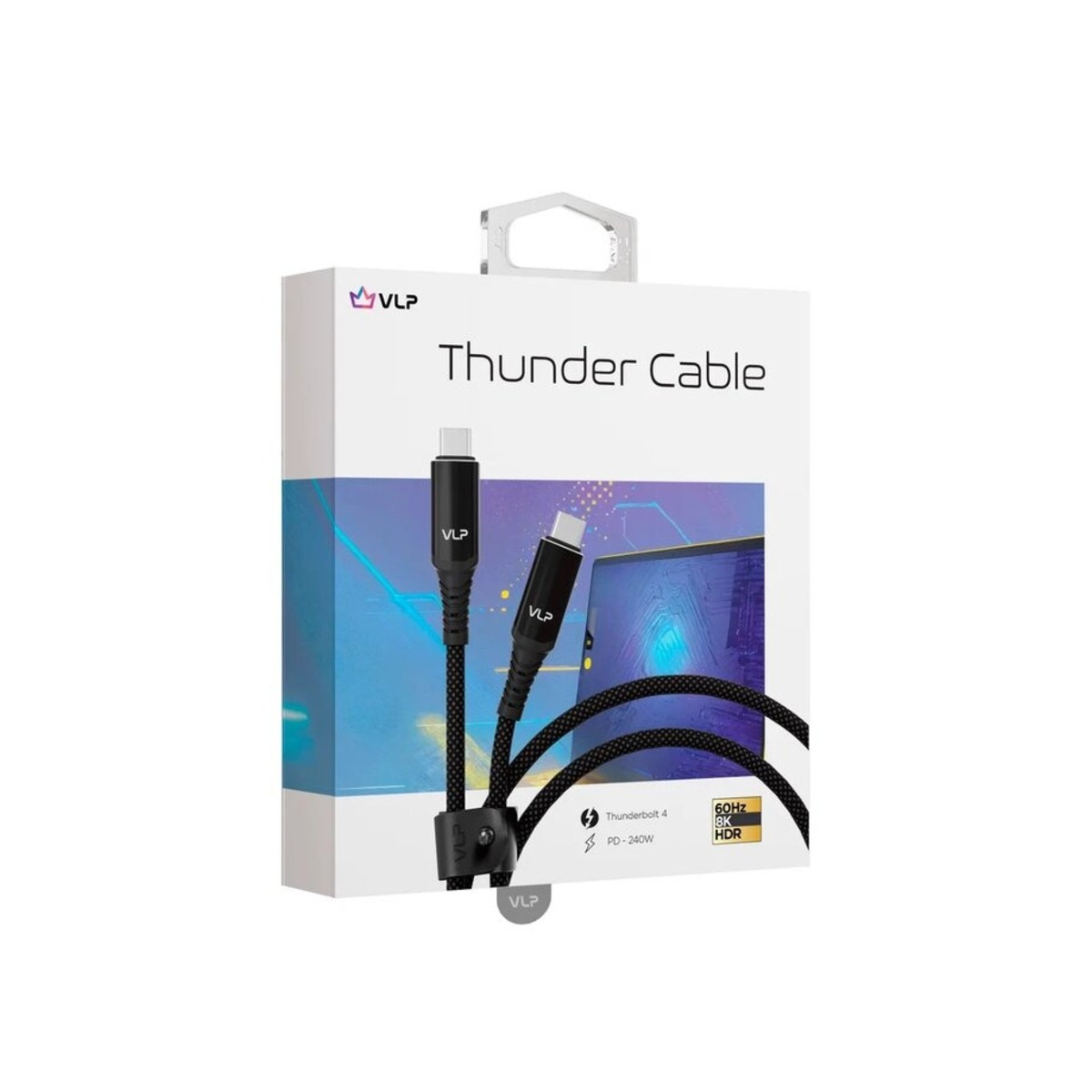 Кабель VLP Thunder Cable USB-C to USB-C Cable 1m Thunderbolt 4 240W (Цвет: Black)