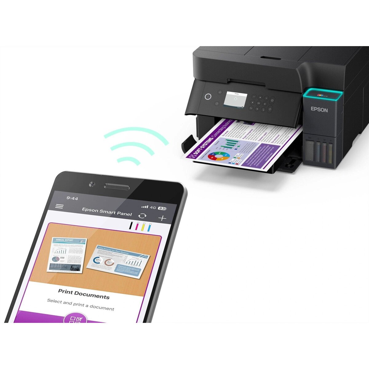 МФУ струйный Epson EcoTank L6370, черный