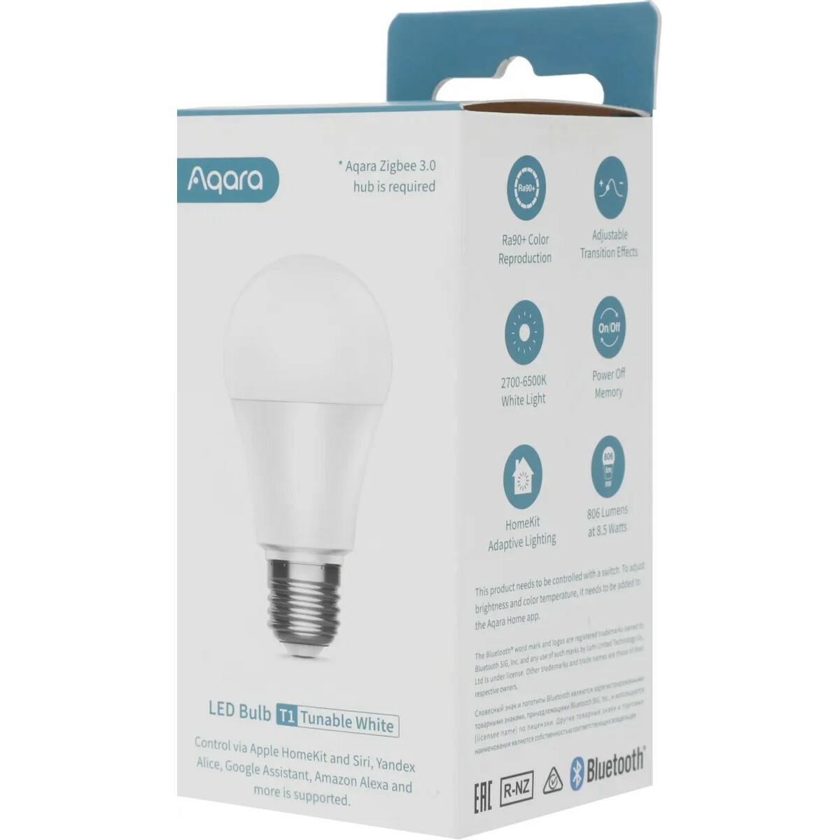 Умная лампа Aqara Light Bulb T1 E27, белый Умная лампа Aqara Light Bulb T1 E27, белый