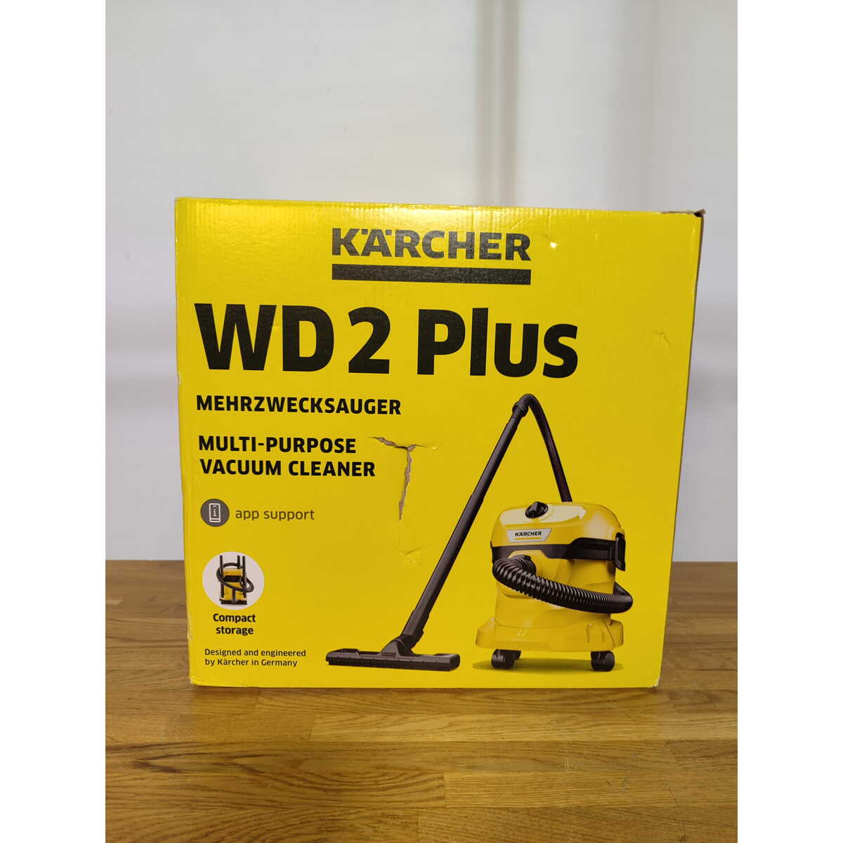 Строительный пылесос Karcher WD 2 Plus V-12 / 4 / 18 (Цвет: Yellow)