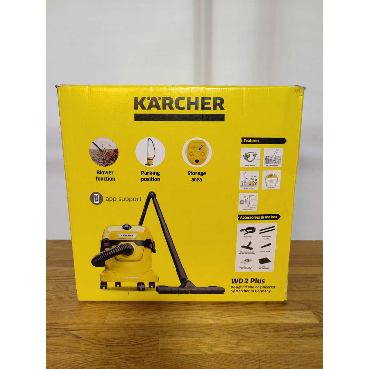 Строительный пылесос Karcher WD 2 Plus V-12 / 4 / 18 (Цвет: Yellow)