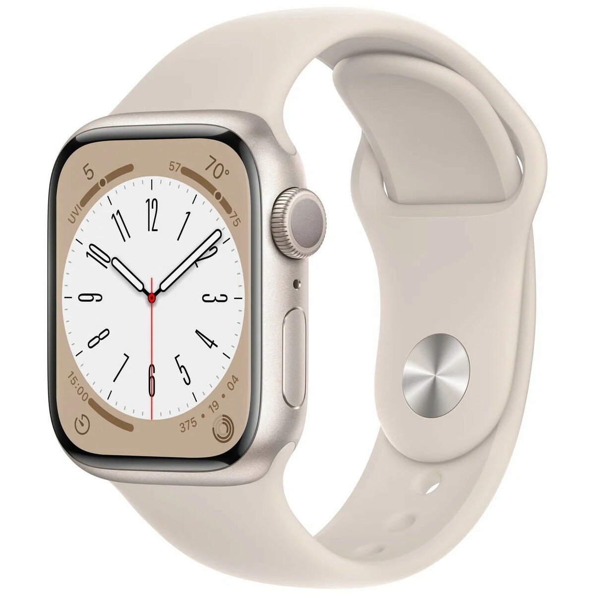 Умные часы Apple Watch Series 8 45mm Cellular Aluminum Case with Sport Band S/M (Цвет: Starlight)
