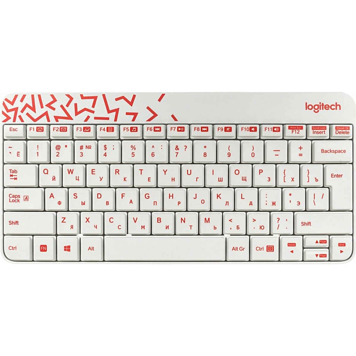 Клавиатура + мышь Logitech MK240 (Цвет: White / Red)
