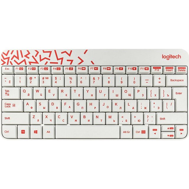 Клавиатура + мышь Logitech MK240 (Цвет: White / Red)