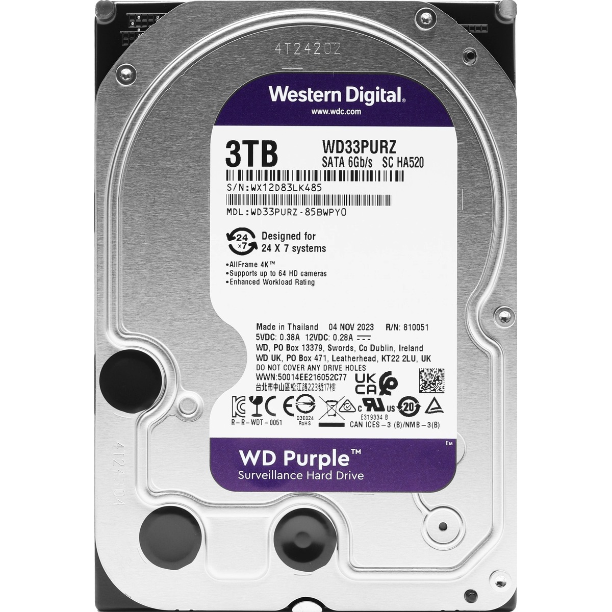 Жесткий диск WD SATA-III 3TB WD33PURZ