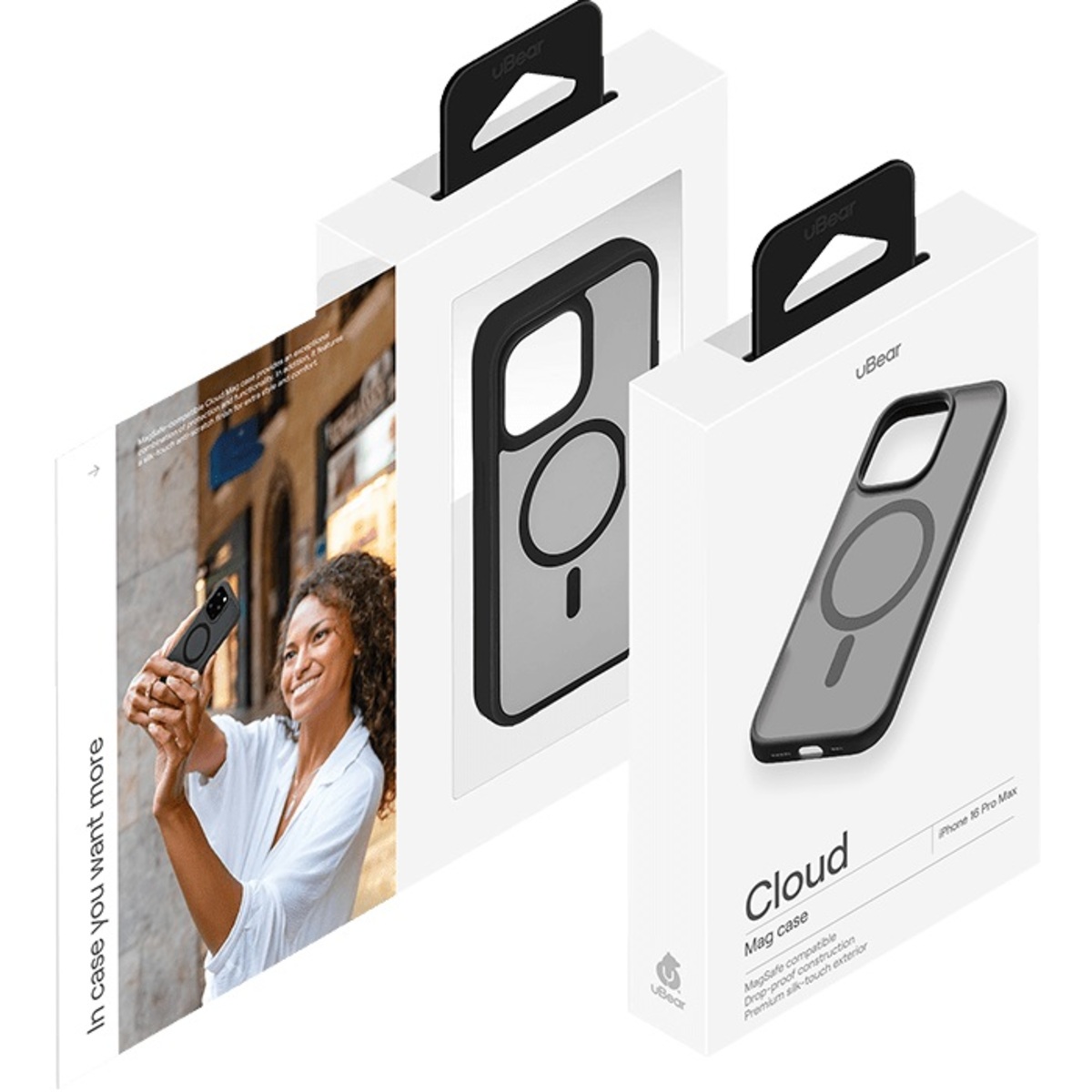 Чехол-накладка uBear Cloud Mag Case для смартфона Apple iPhone 16 Pro Max (Цвет: Black)