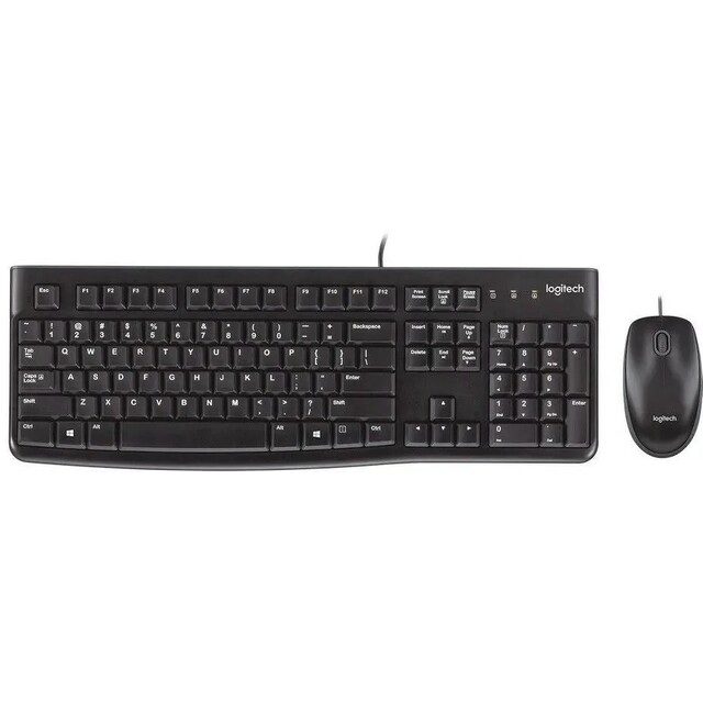Клавиатура + мышь Logitech MK120, черный