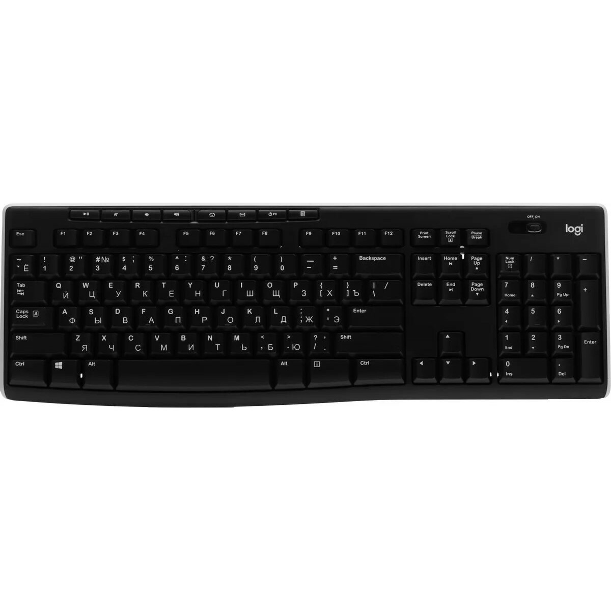 Клавиатура Logitech K270 (Цвет: Black / White)