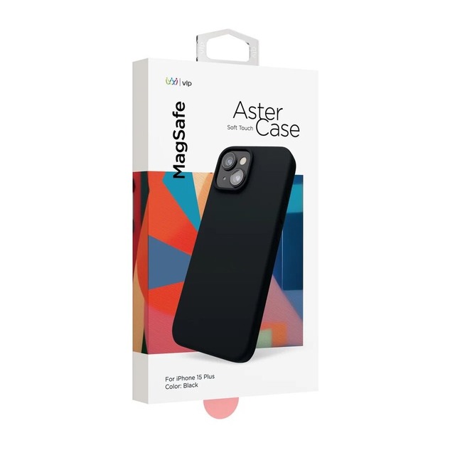 Чехол-накладка VLP Aster Case with MagSafe для смартфона Apple iPhone 15 Plus, черный