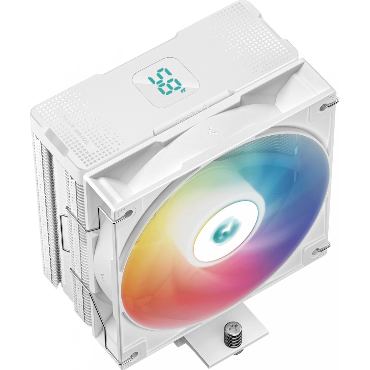 Устройство охлаждения(кулер) Deepcool AG400 Digital Wh ARGB