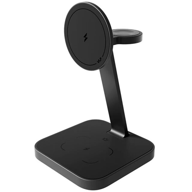 Беспроводное зарядное устройство VLP Unity Power 3in1 MagSafe для Samsung, графит