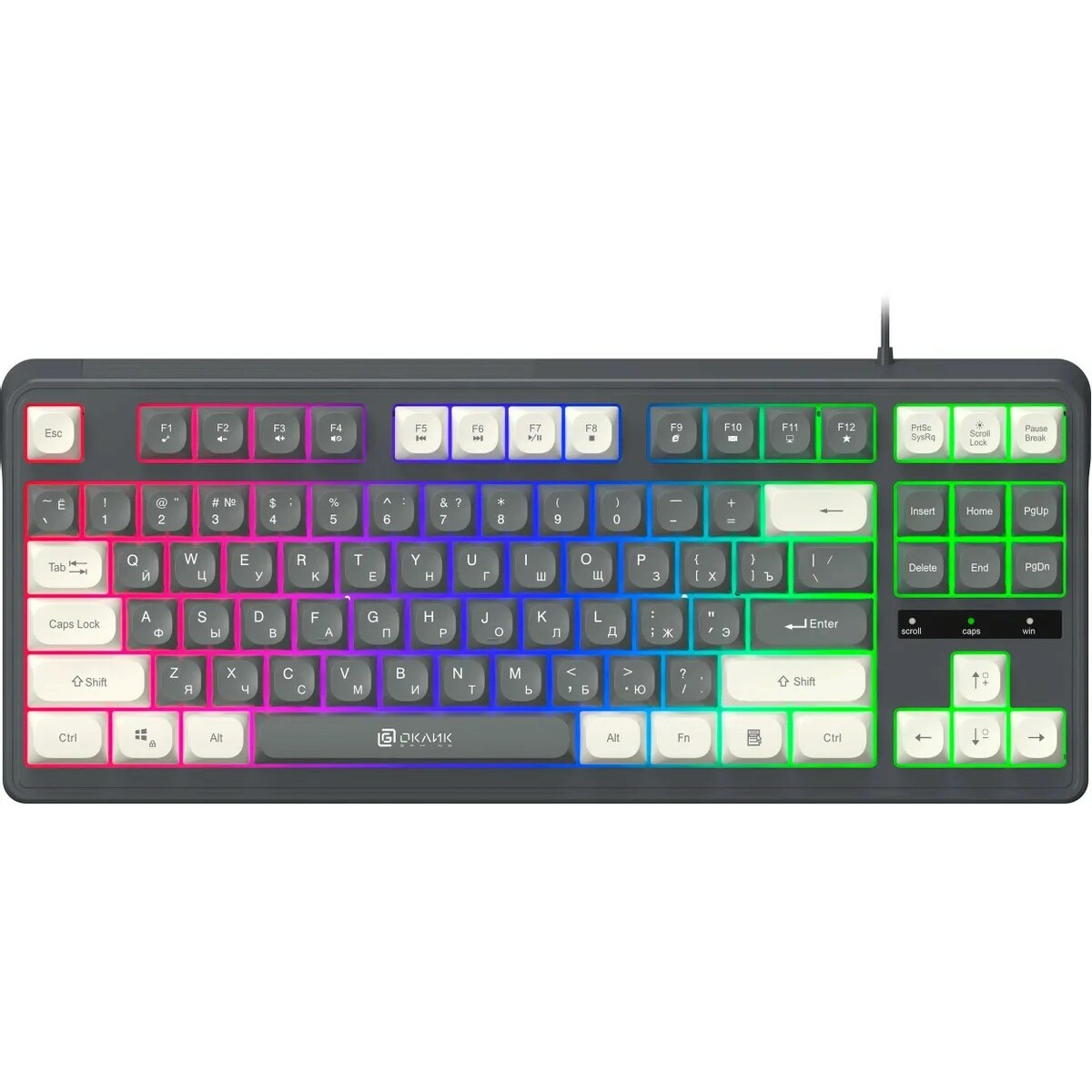 Клавиатура Oklick 711G (Цвет: Gray / White)