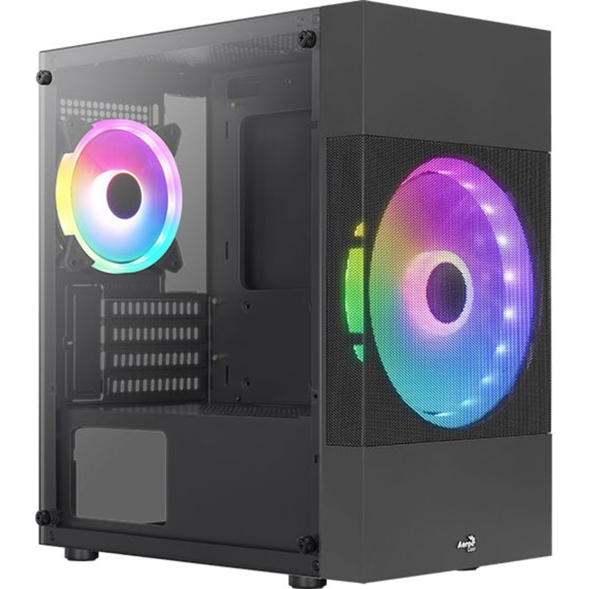 Корпус Aerocool Atomic Lite-G-BK-v2 (Цвет: Black)