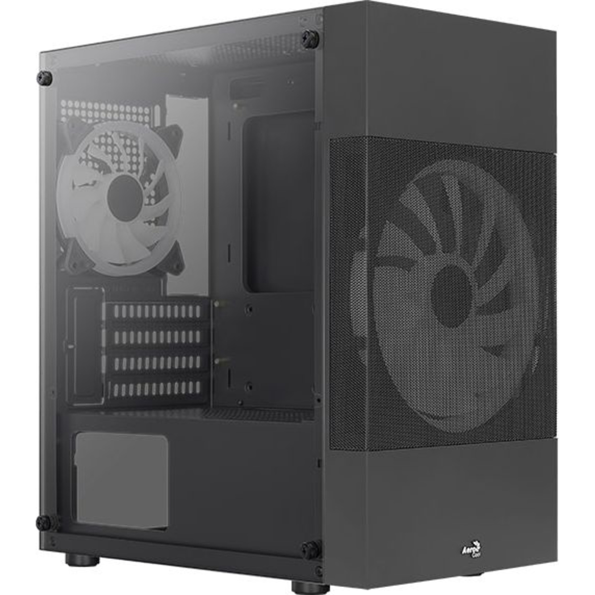 Корпус Aerocool Atomic Lite-G-BK-v2 (Цвет: Black)