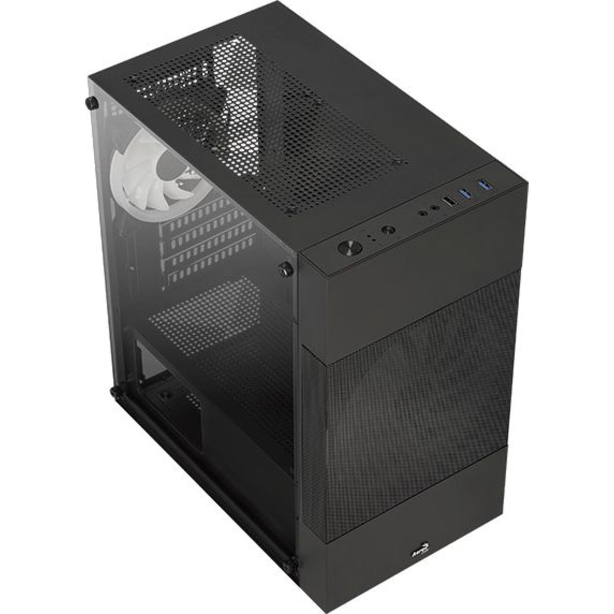 Корпус Aerocool Atomic Lite-G-BK-v2 (Цвет: Black)