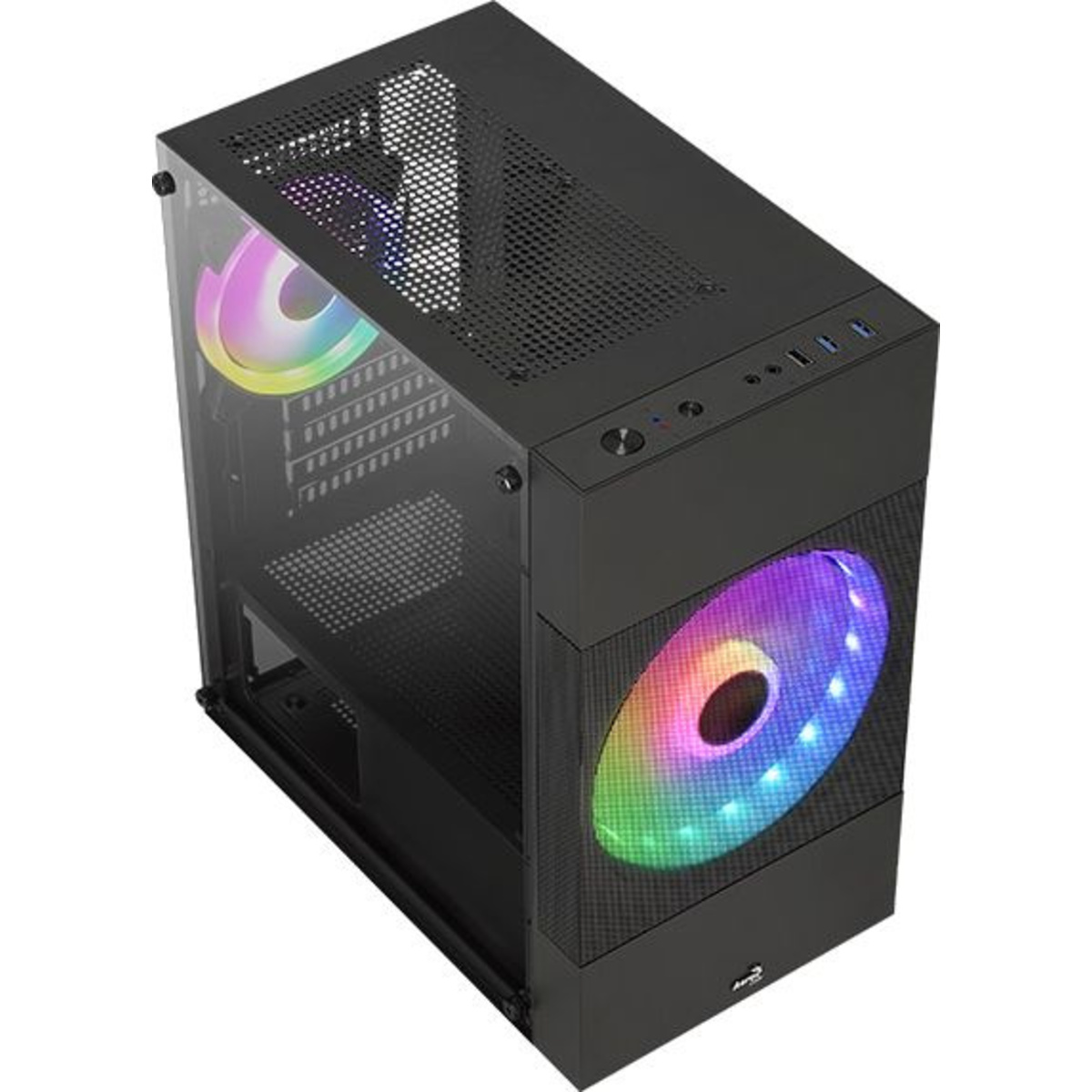 Корпус Aerocool Atomic Lite-G-BK-v2 (Цвет: Black)