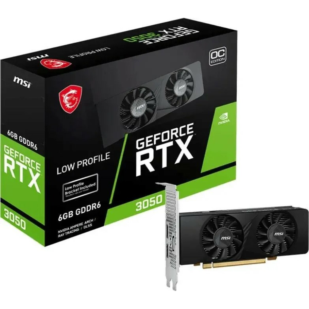 Видеокарта MSI GeForce RTX 3050 6Gb LP 6G OC 